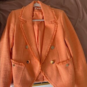 House of Harlow 1960 Orange Textured Blazer